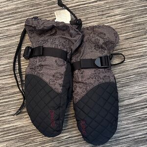 Dakine Black and Gray Women's Mittens